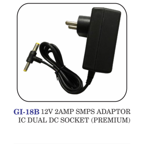 12v 2amp Smps Adaptor Ic Dual Dc Socket