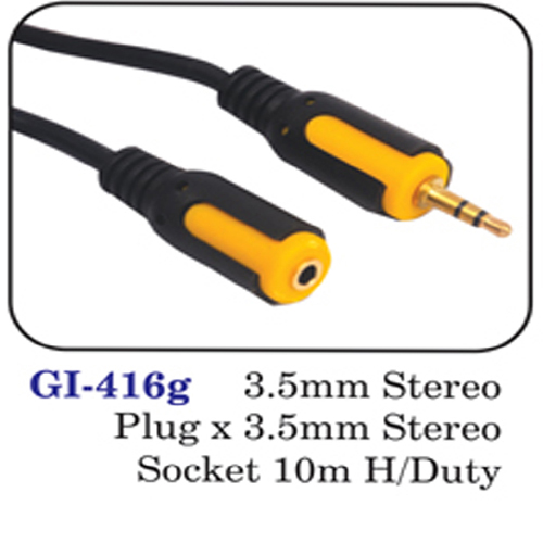 3.5mm Stereo Plug X 3.5mm Stereo Socket 10m H/duty