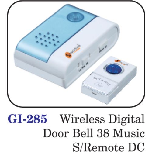 Wireless Digital Door Bell 38 Music S / Remote Dc