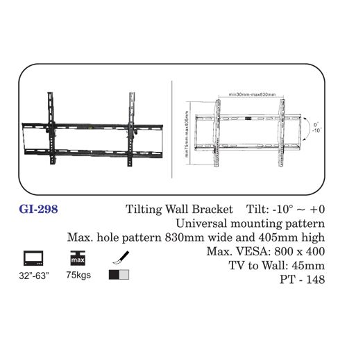 Tilting Wall Bracket 32" To 63"