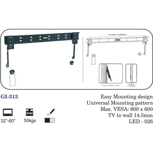 Easy Mounting Design Universal Mounting Pattern 32" To 60"