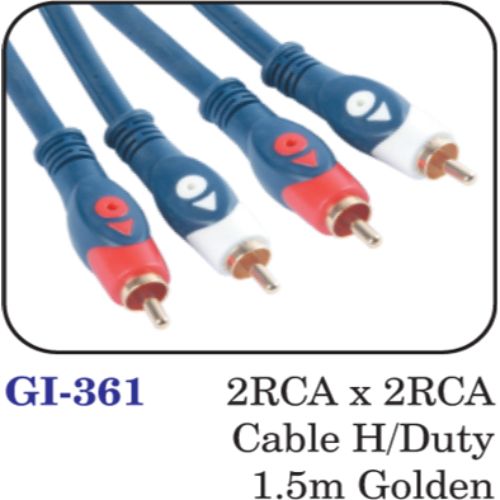 2rca X 2rca Cable H/duty 1.5m Golden