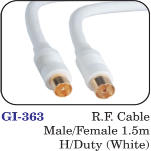 R.f.cable Male/female 1.5m H/duty (white)