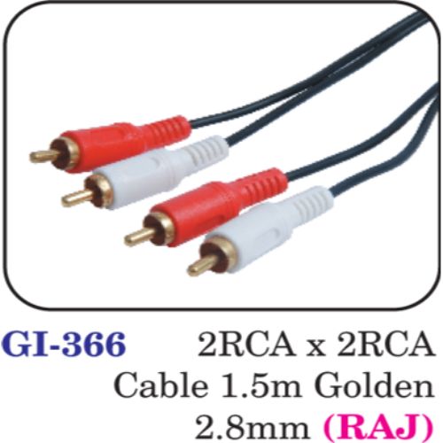 2rca X 2rca Cable 1.5m Golden 2.8mm (raj)