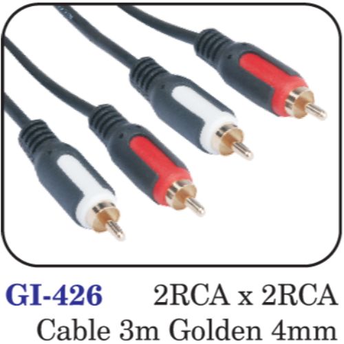 2rca X 2rca Cable 3m Golden 4mm