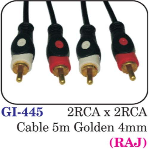 2rca X 2rca Cable 5m Golden 4mm (raj)