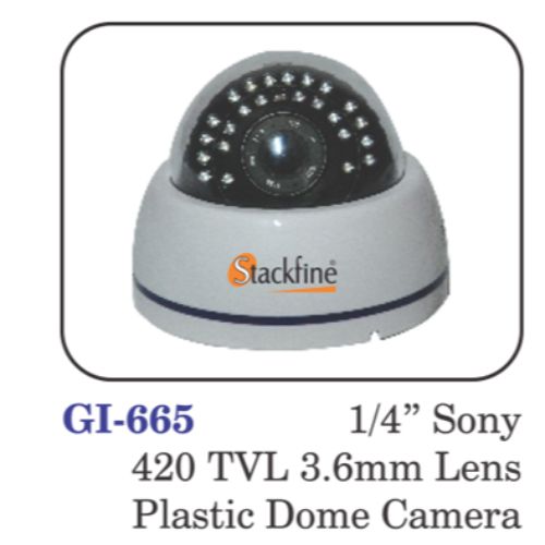 1/4" Sony 420tvl 3.6mm Lens Plastic Dome Camera