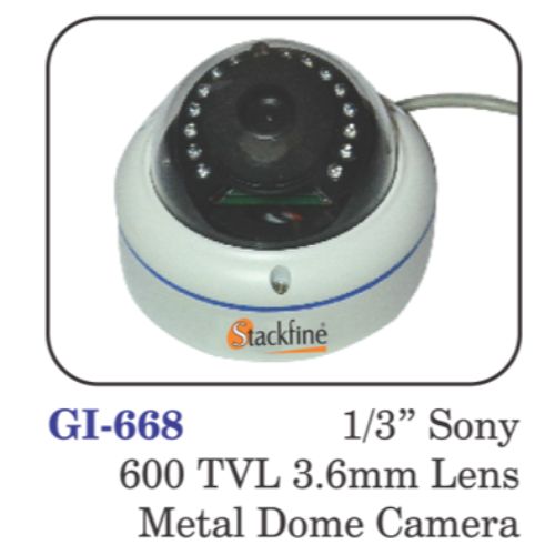 1/3" Sony 600tvl 3.6mm Lens Metal Dome Camera