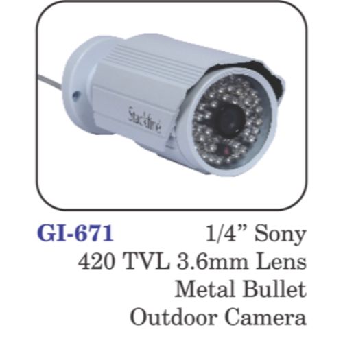 1/4"sony 420 Tvl 3.6mm Lens Metal Bullet Outdoor Camera