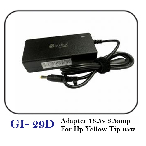 Adapter 18.5v 3.5amp For Hp Yellow Tip 65w