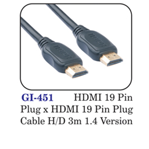 Hdmi 19 Pin Plug X Hdmi 19 Pin Plug Cable H/d 3m 1.4 Version