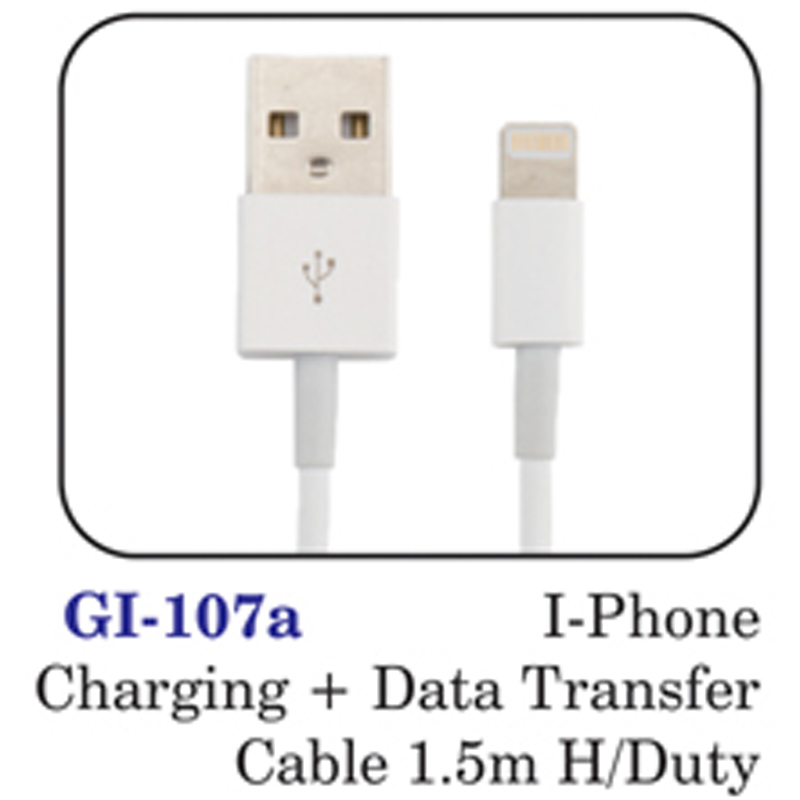 I - Phone Charging + Data Transfer Cable 1.5m H/duty