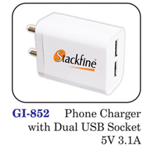 Phone Charger With Dual Usb Socket 5v 3.1a