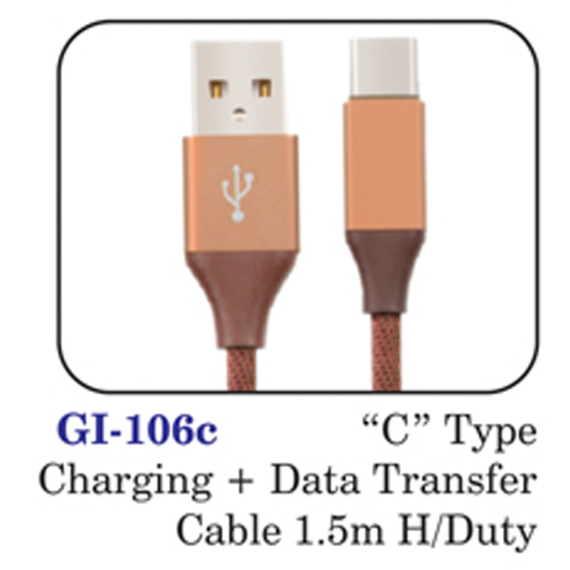 "c" Type Charging Data Transfer Cable 1.5 M H/duty