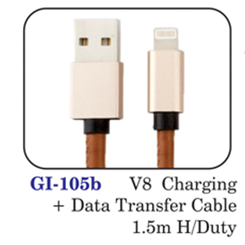 V8 Charging + Data Transfer Cable 1.5m H/duty