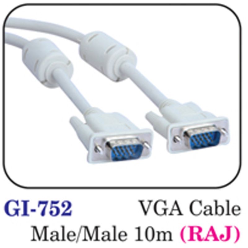 Vga Cable Male/male 10m (raj)