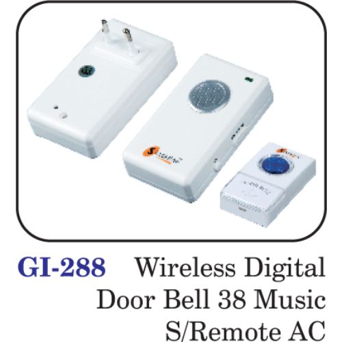 Wireless Digital Door Bell 38 Music S / Remote Ac