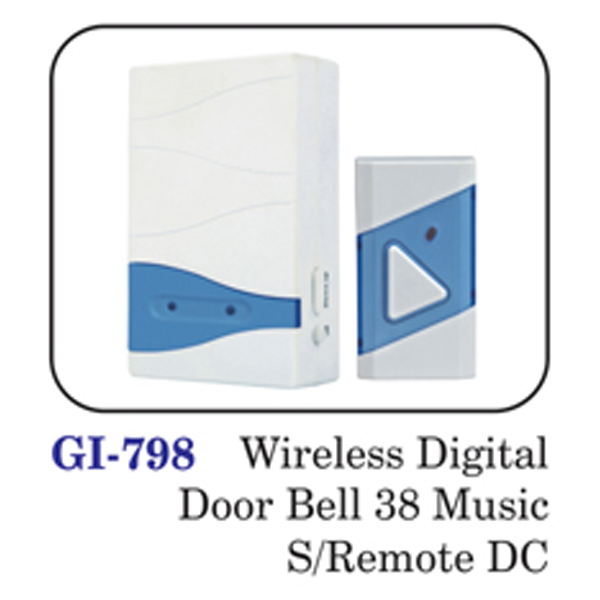 Wireless Digital Door Bell 38 Music S / Remote Dc