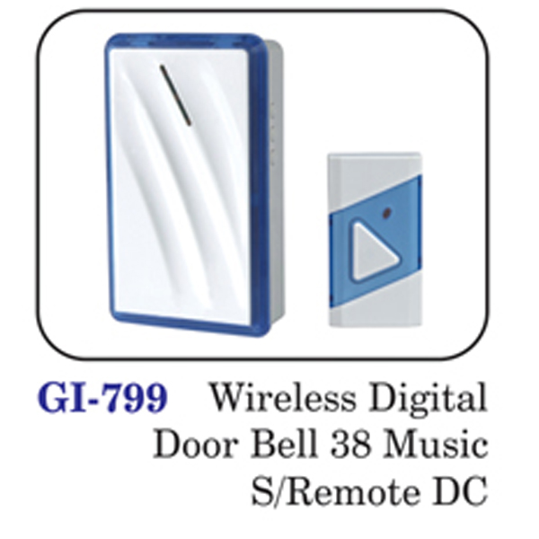 Wireless Digital Door Bell 38 Music S / Remote Dc