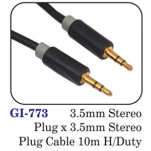 3.5mm Stereo Plug X 3.5mm Stereo Plug Cable 10m H/duty