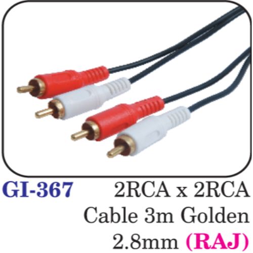 2rca X 2rca Cable 3m Golden 2.8mm (raj)