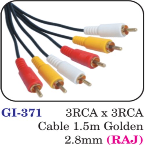 3rca X 3rca Cable 1.5m Golden 2.8mm (raj)