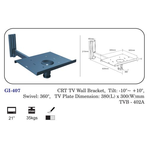 Crt Tv Wall Bracket  21"