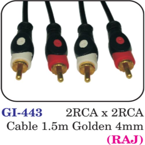 2rca X 2rca Cable 1.5m Golden 4mm (raj)