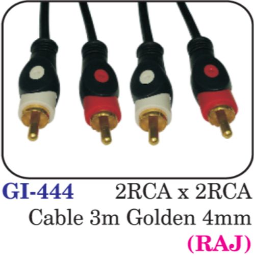 2rca X 2rca Cable 3m Golden 4mm (raj)