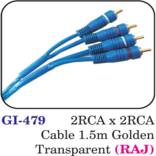 2rca X 2rca Cable 1.5m Golden Transparent (raj)