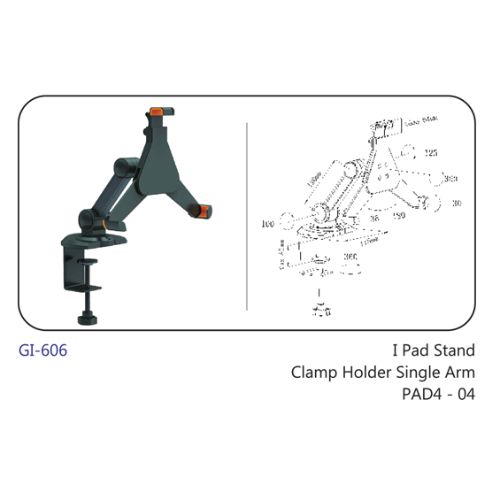 I Pad Stand Clamp Holder Single Arm