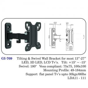 Tilting & Swivel Wall Bracket For Most 13" To 27" Led, 3d Led, Lcd Tvs