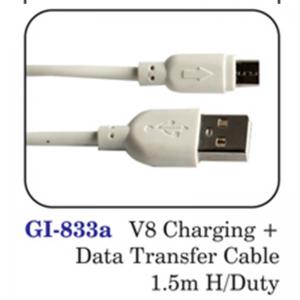 V8 Charging + Data Transfer Cable 1.5m H/duty