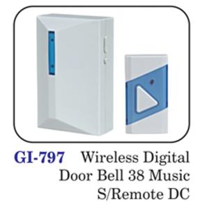 Wireless Digital Door Bell 38 Music S / Remote Dc